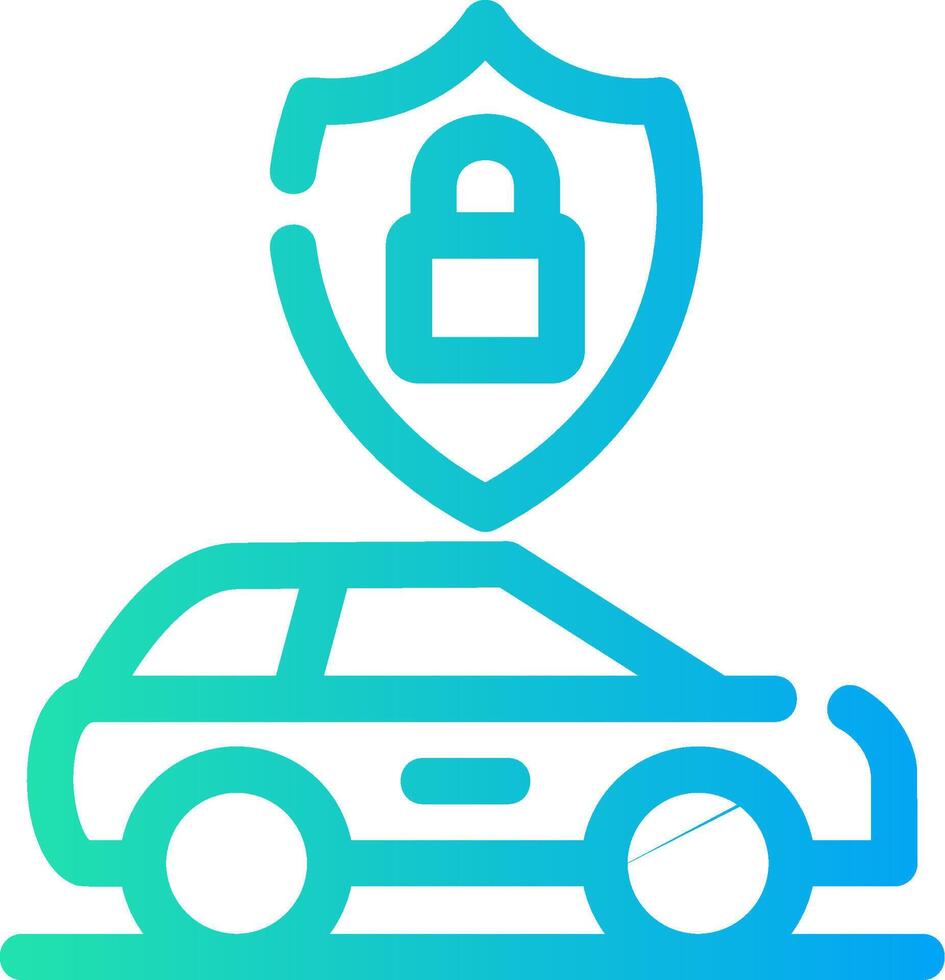 Anti Theft System Creative Icon Design vector