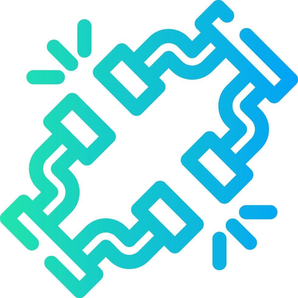 Broken Wire Creative Icon Design vector