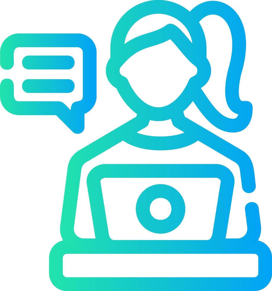 Blogger Creative Icon Design vector