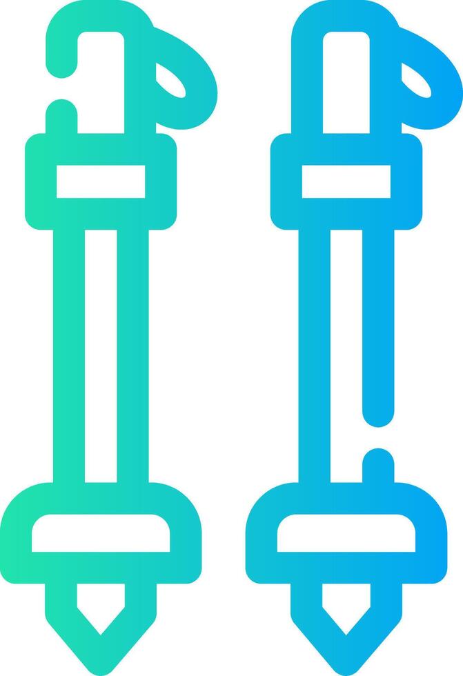 Ski Poles Creative Icon Design vector