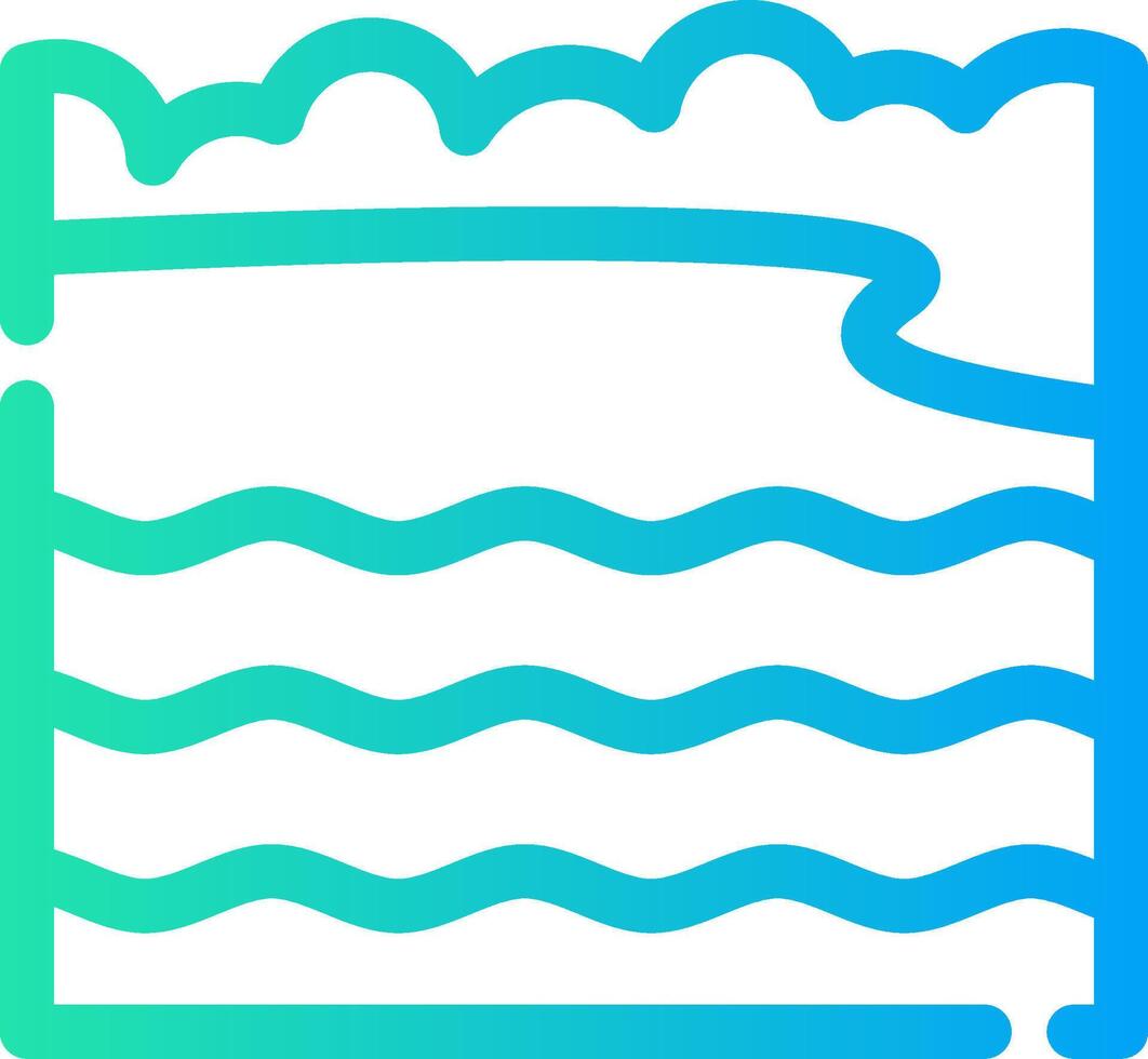 Bay Landscape Creative Icon Design vector
