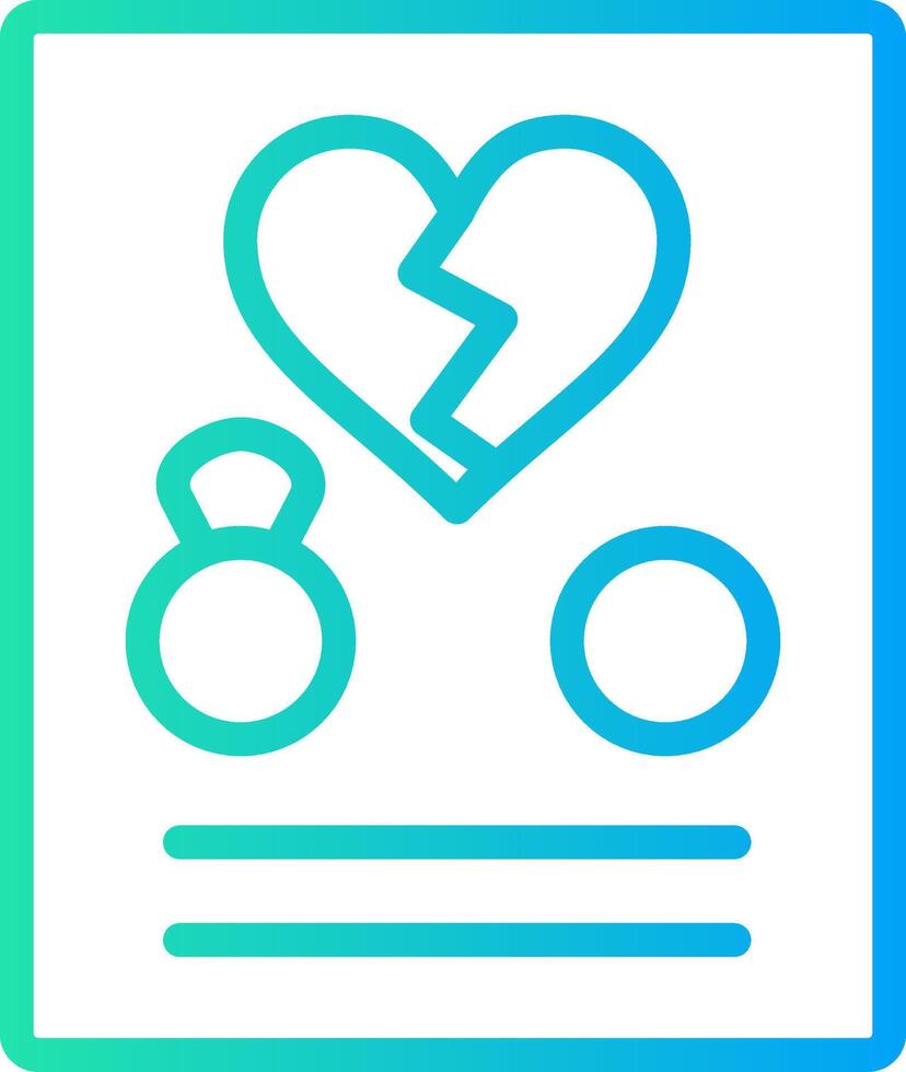 Divorce Creative Icon Design vector