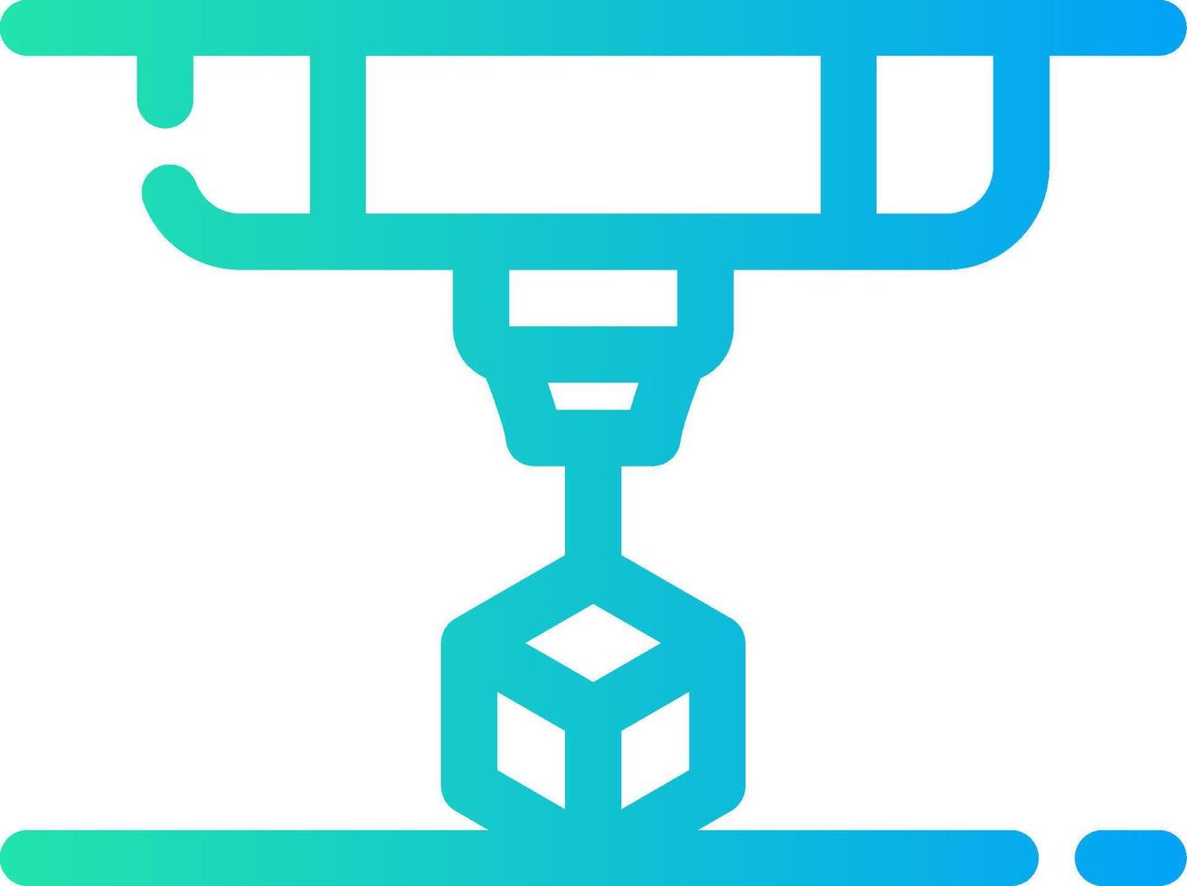 3D Printing Creative Icon Design vector