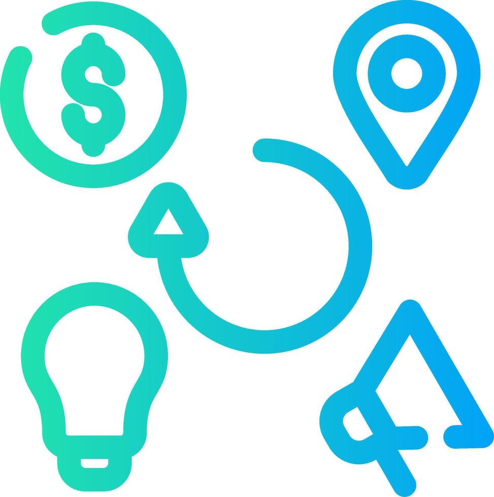 4Ps Creative Icon Design vector