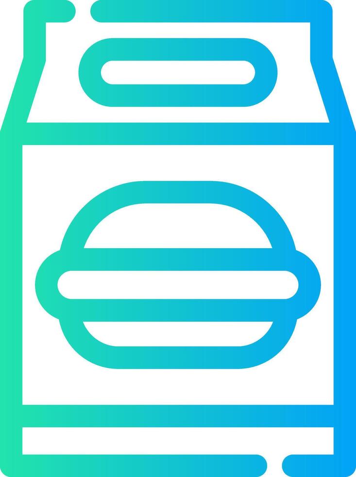 Lunch Bag Creative Icon Design vector