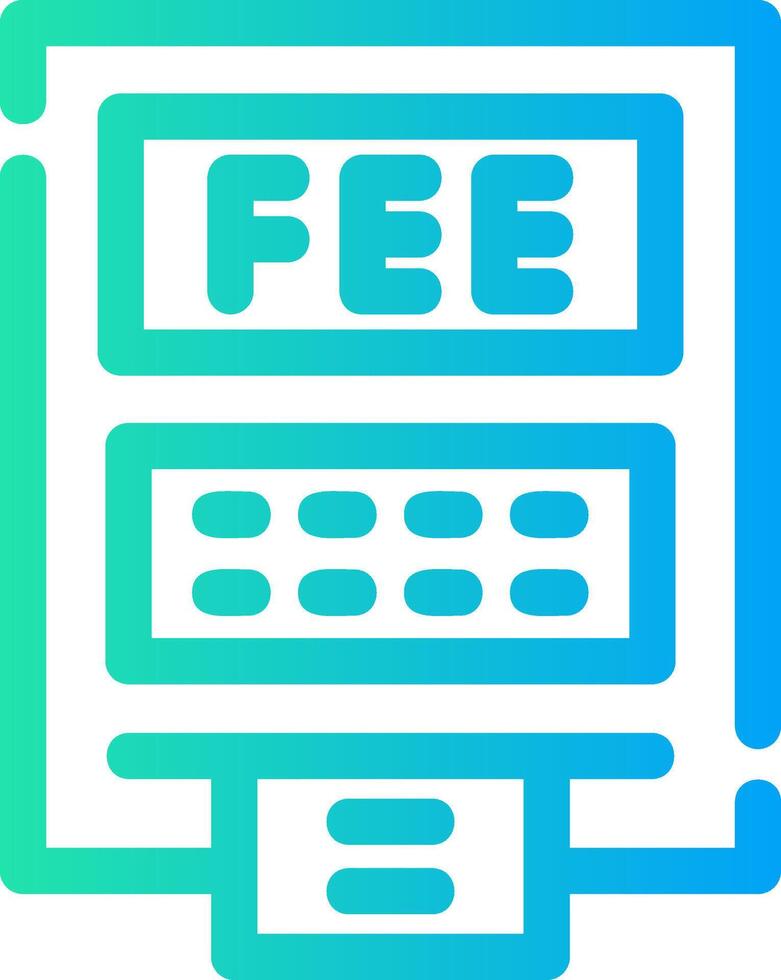 ATM Fees Creative Icon Design vector