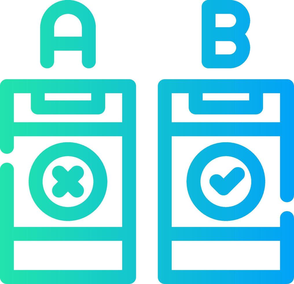 AB Testing Creative Icon Design vector