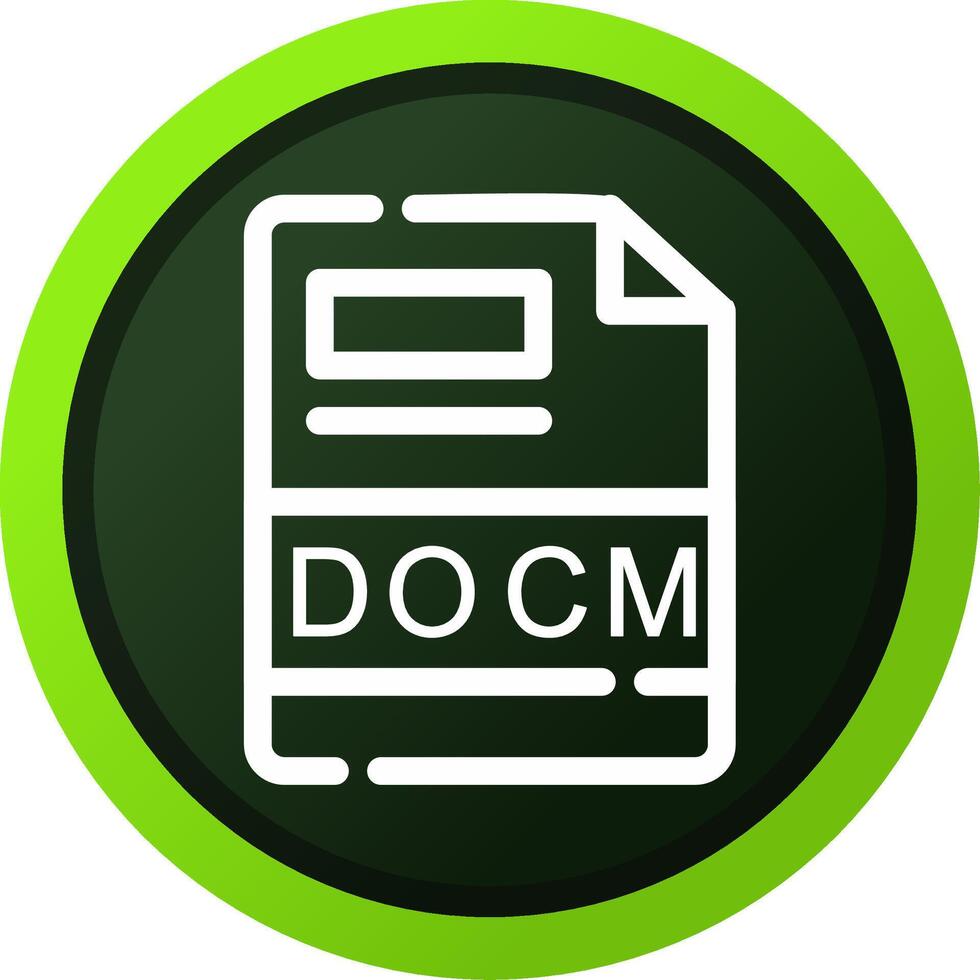DOCM Creative Icon Design vector