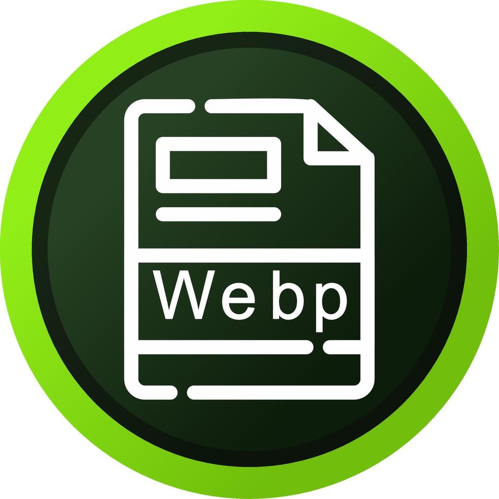 webp creativo icono diseño vector