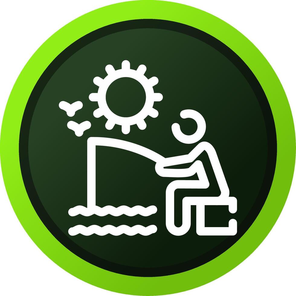 Summer Fishing Creative Icon Design vector