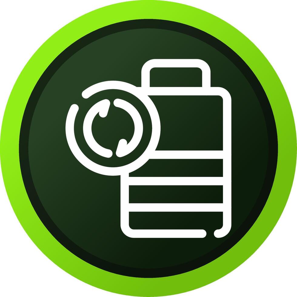 Battery Recyclings Creative Icon Design vector