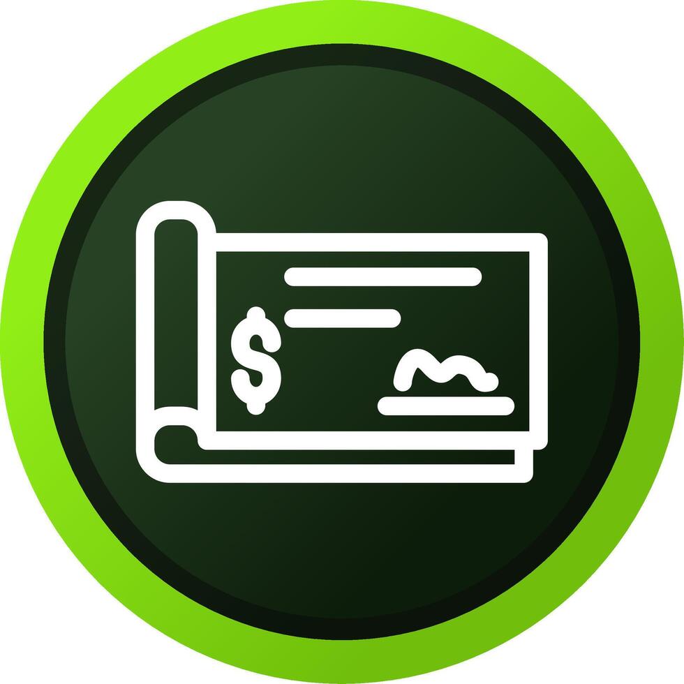 Cheque Creative Icon Design vector