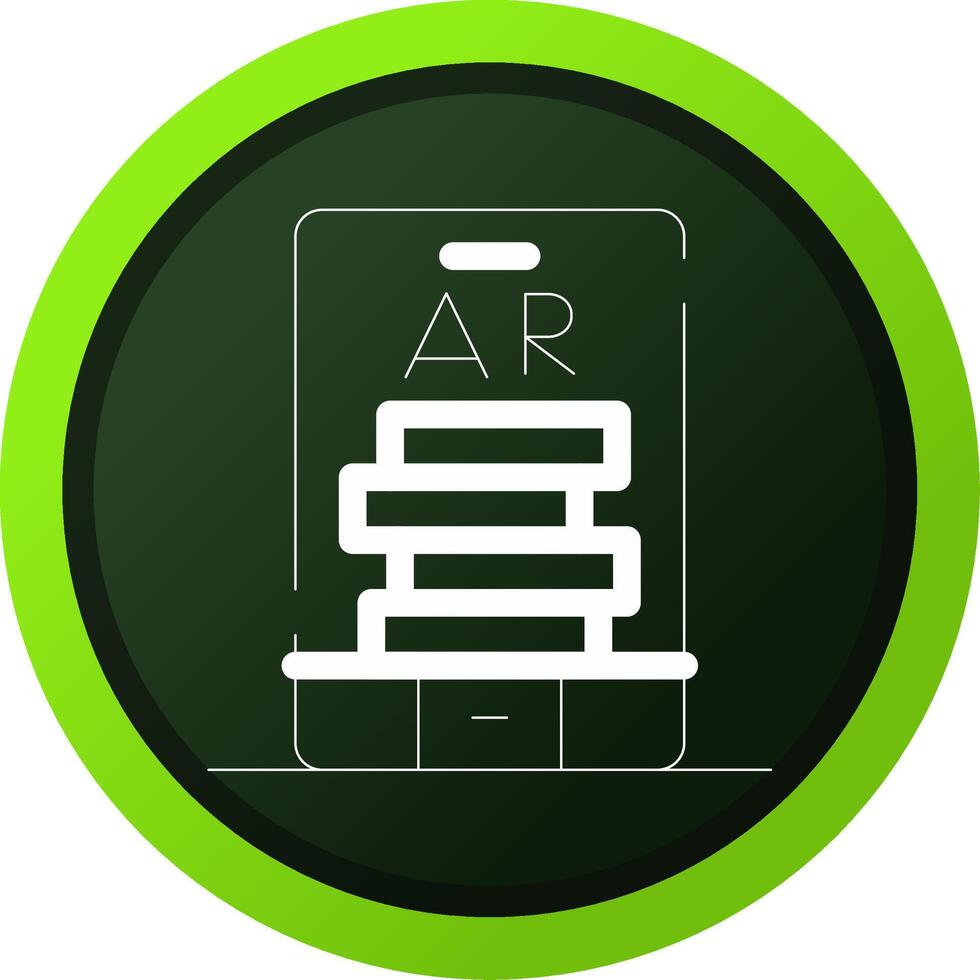 Ar Tumbling Blocks Creative Icon Design vector