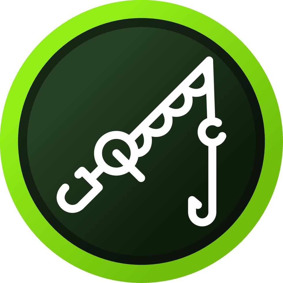 Fishing Rod Creative Icon Design vector