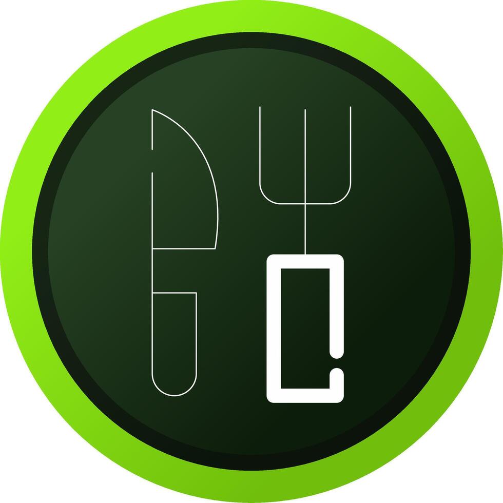 Fork and Knife Creative Icon Design vector