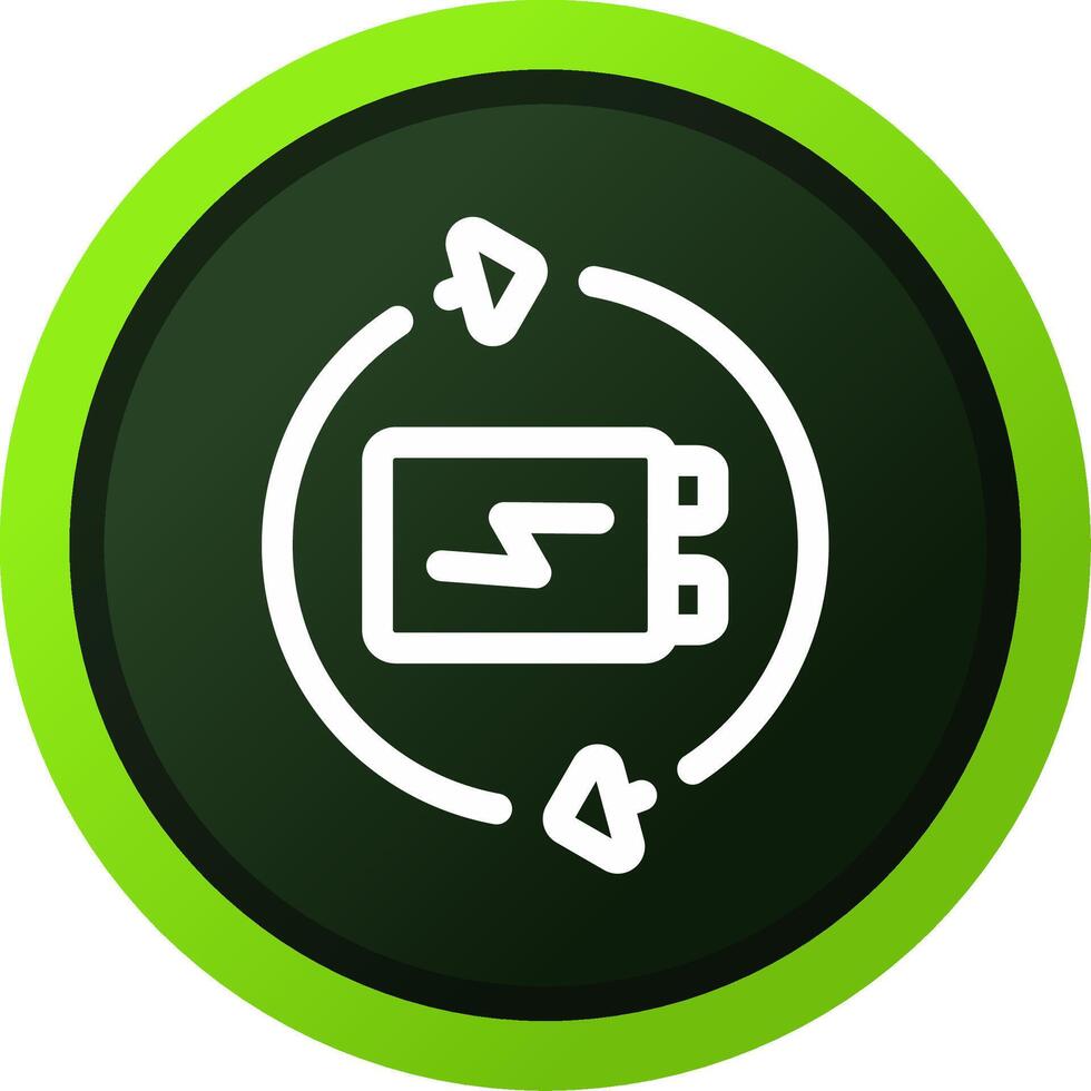 Battery Recycling Creative Icon Design vector