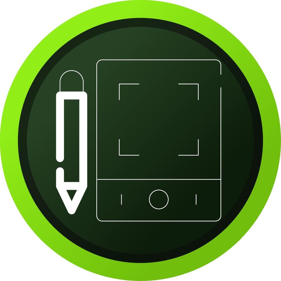 Pen Tablet Creative Icon Design vector