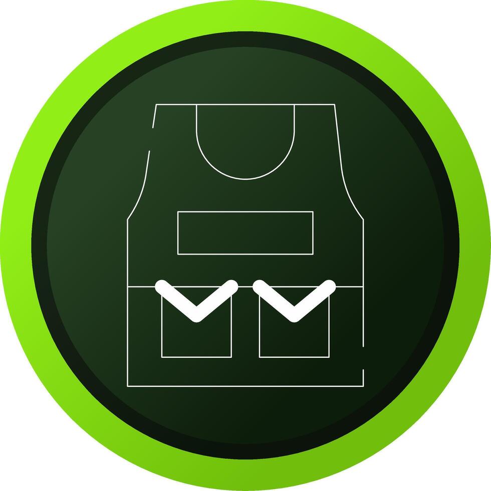 Bulletproof Vest Creative Icon Design vector