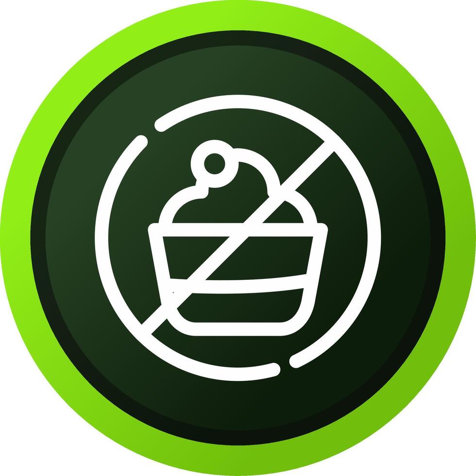 No Sweets Creative Icon Design vector