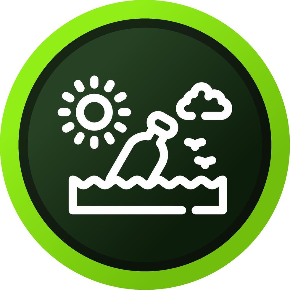 Message In A Bottle Creative Icon Design vector