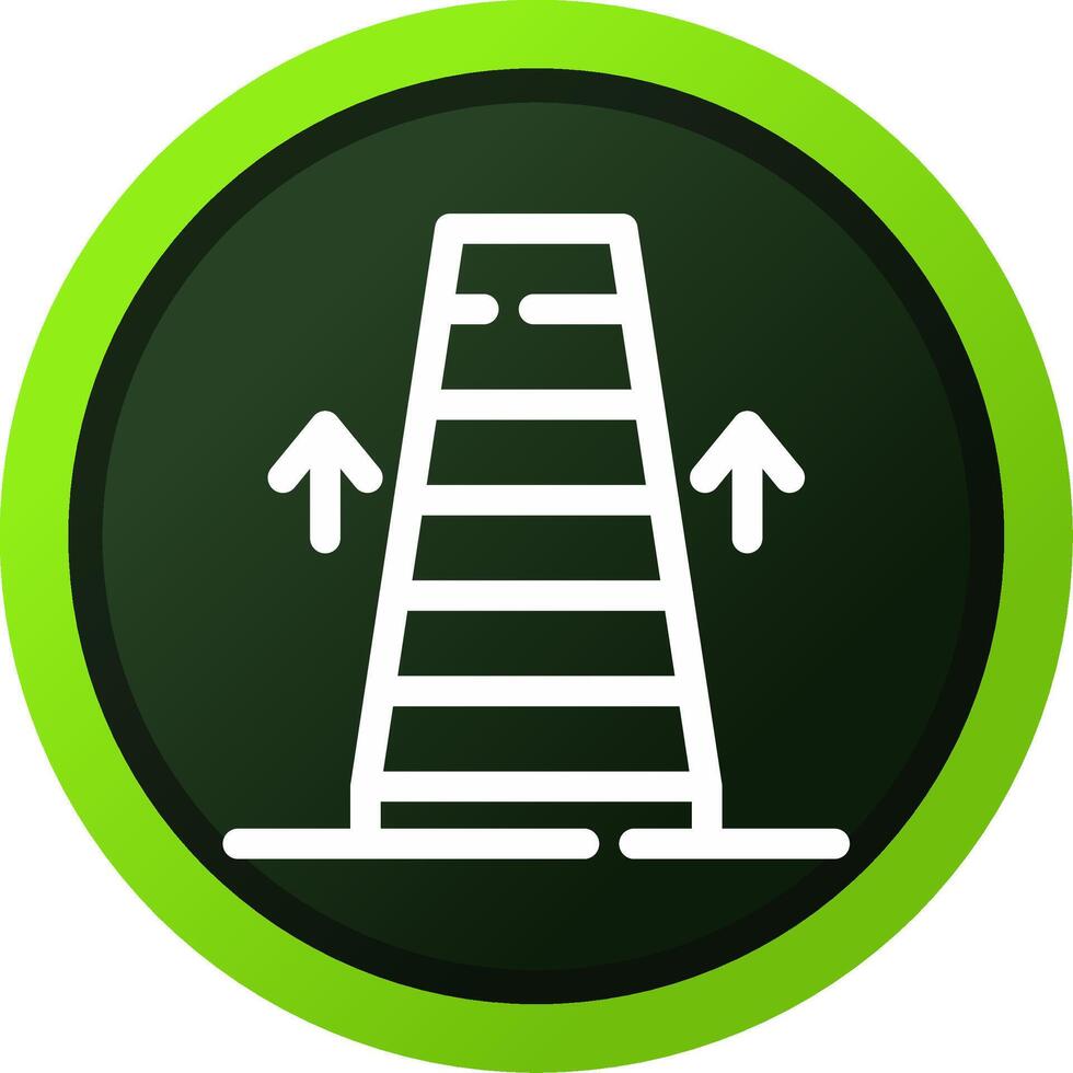 diseño de icono creativo de escalera mecánica vector