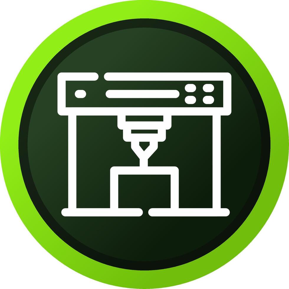 3d Printer Creative Icon Design vector