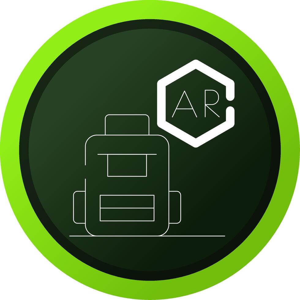 Ar Backpack Creative Icon Design vector