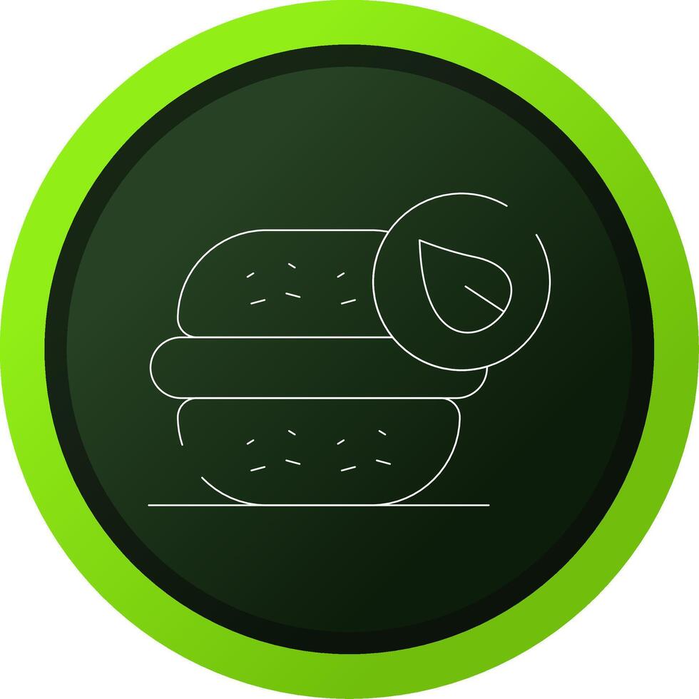Vegan Burger Creative Icon Design vector