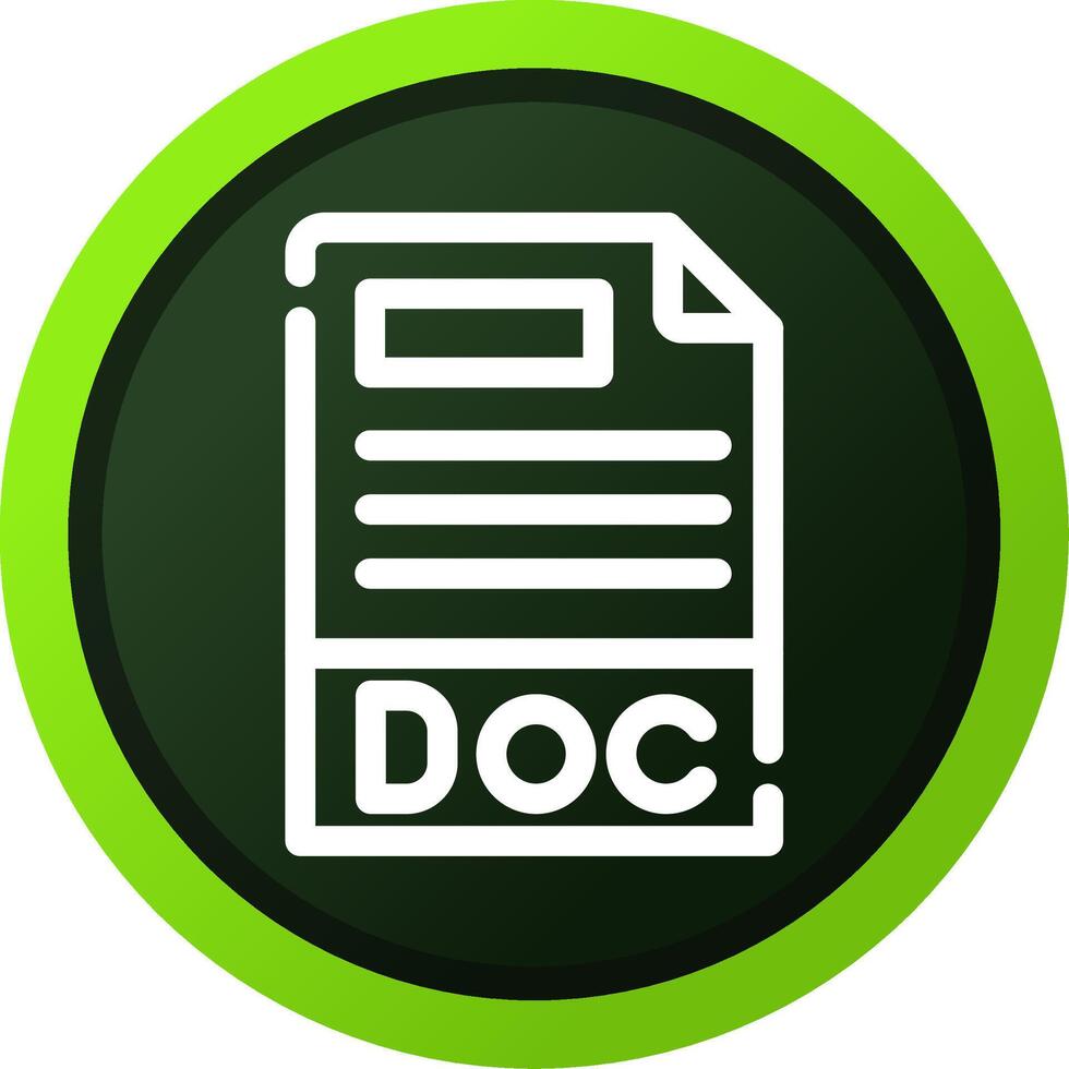 Doc File Format Creative Icon Design vector