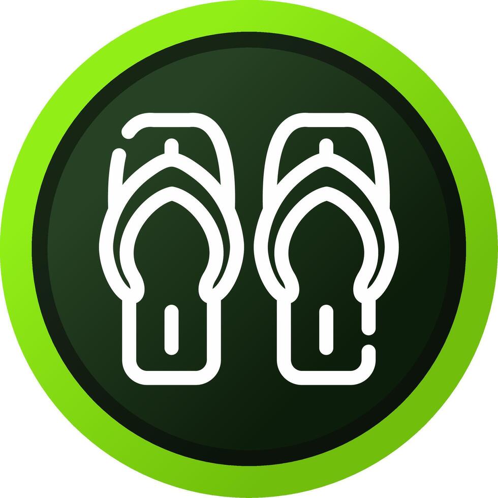 diseño de icono creativo de chanclas vector