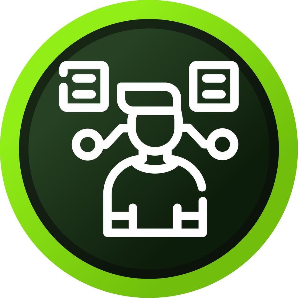 User Predictions Creative Icon Design vector