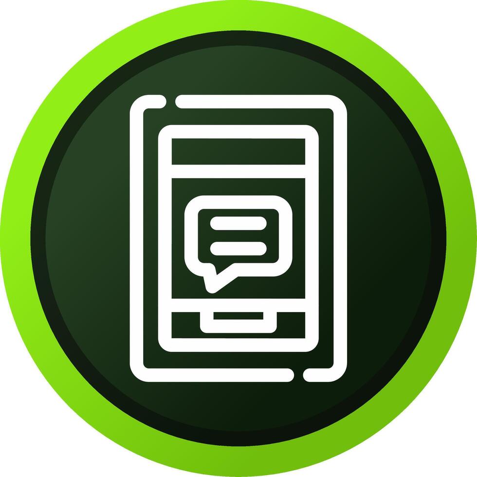 Message On Phone Creative Icon Design vector