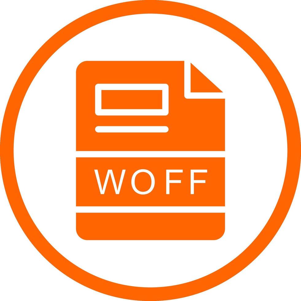 WOFF Creative Icon Design vector