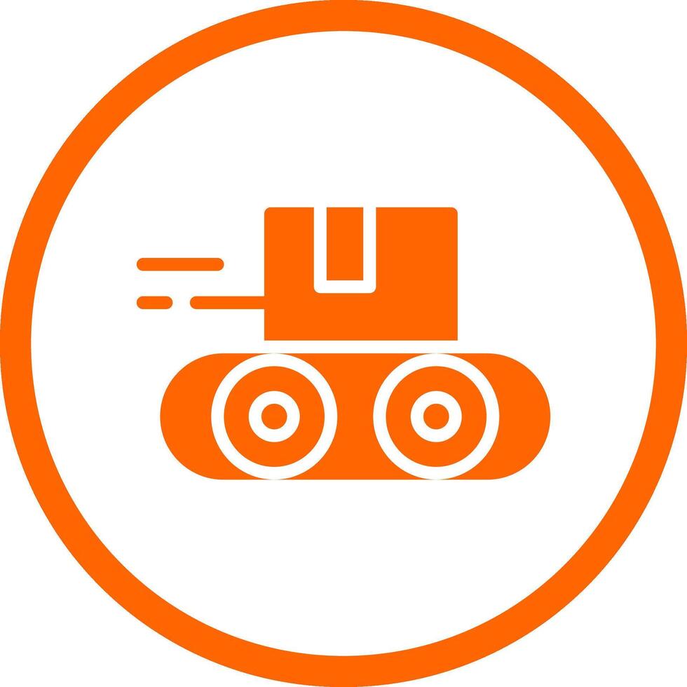 Conveyor Belt Creative Icon Design vector