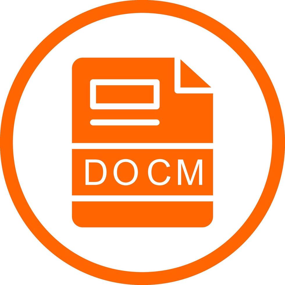 DOCM Creative Icon Design vector