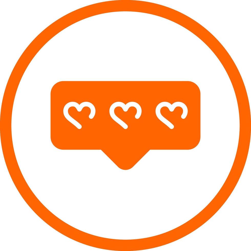 Comment Heart Creative Icon Design vector