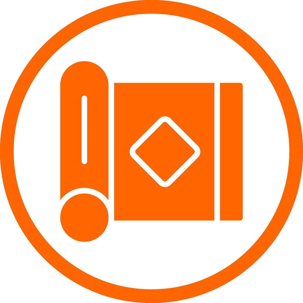 Yoga Mat Creative Icon Design vector