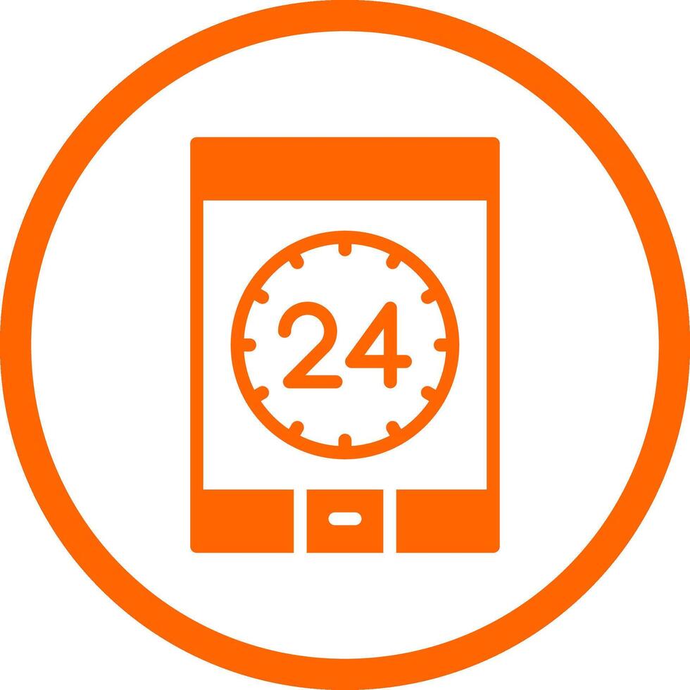 24 Hour Service Creative Icon Design vector