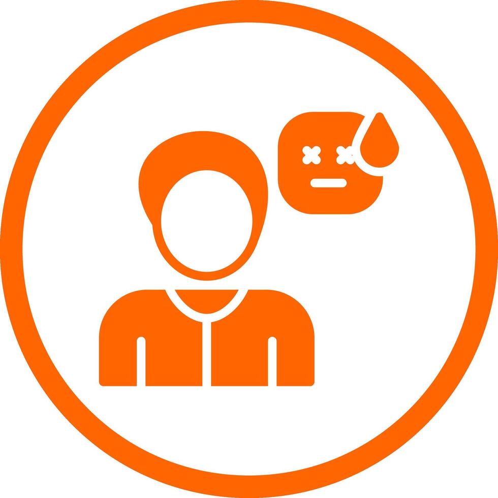 Exhausted Creative Icon Design vector