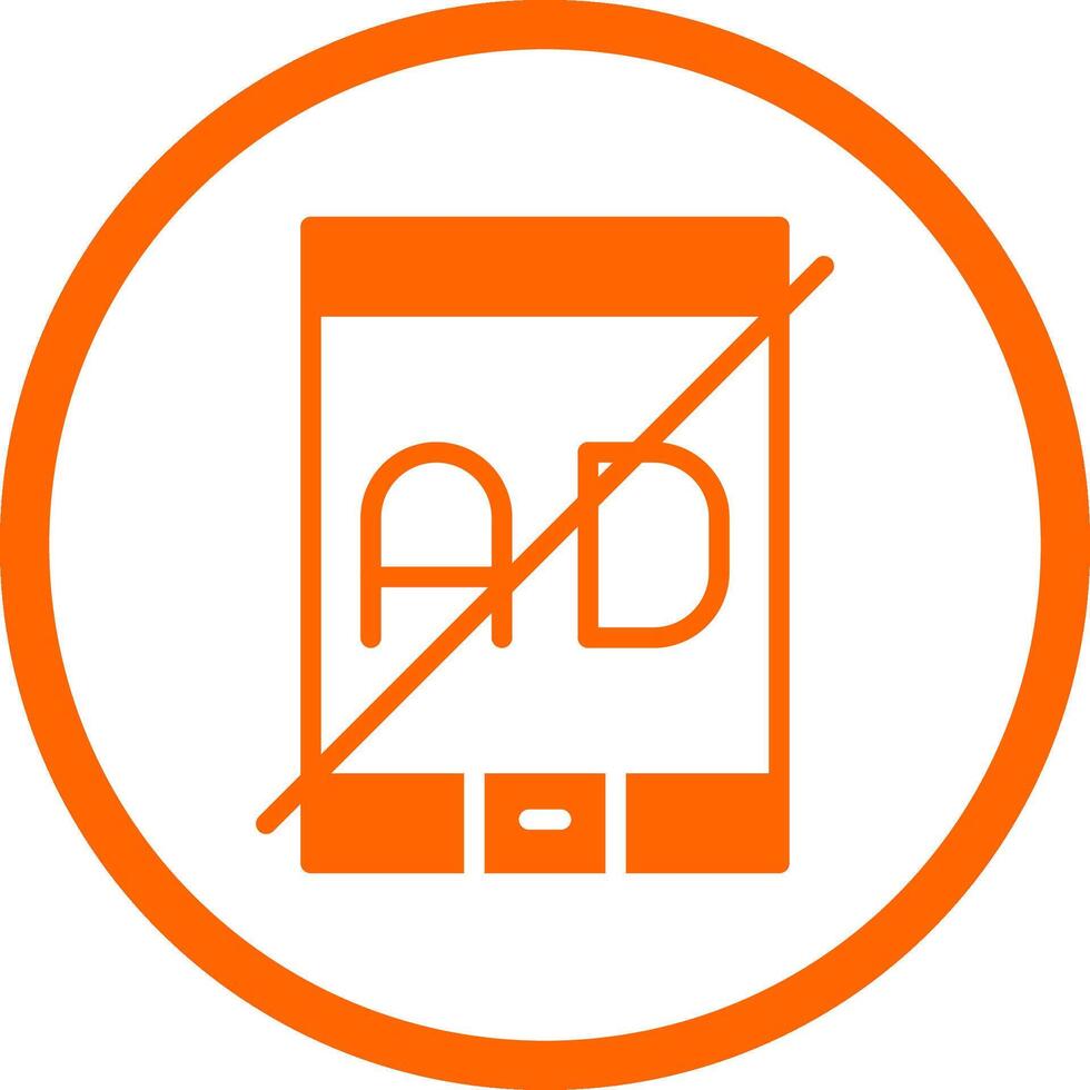 No Ad Creative Icon Design vector
