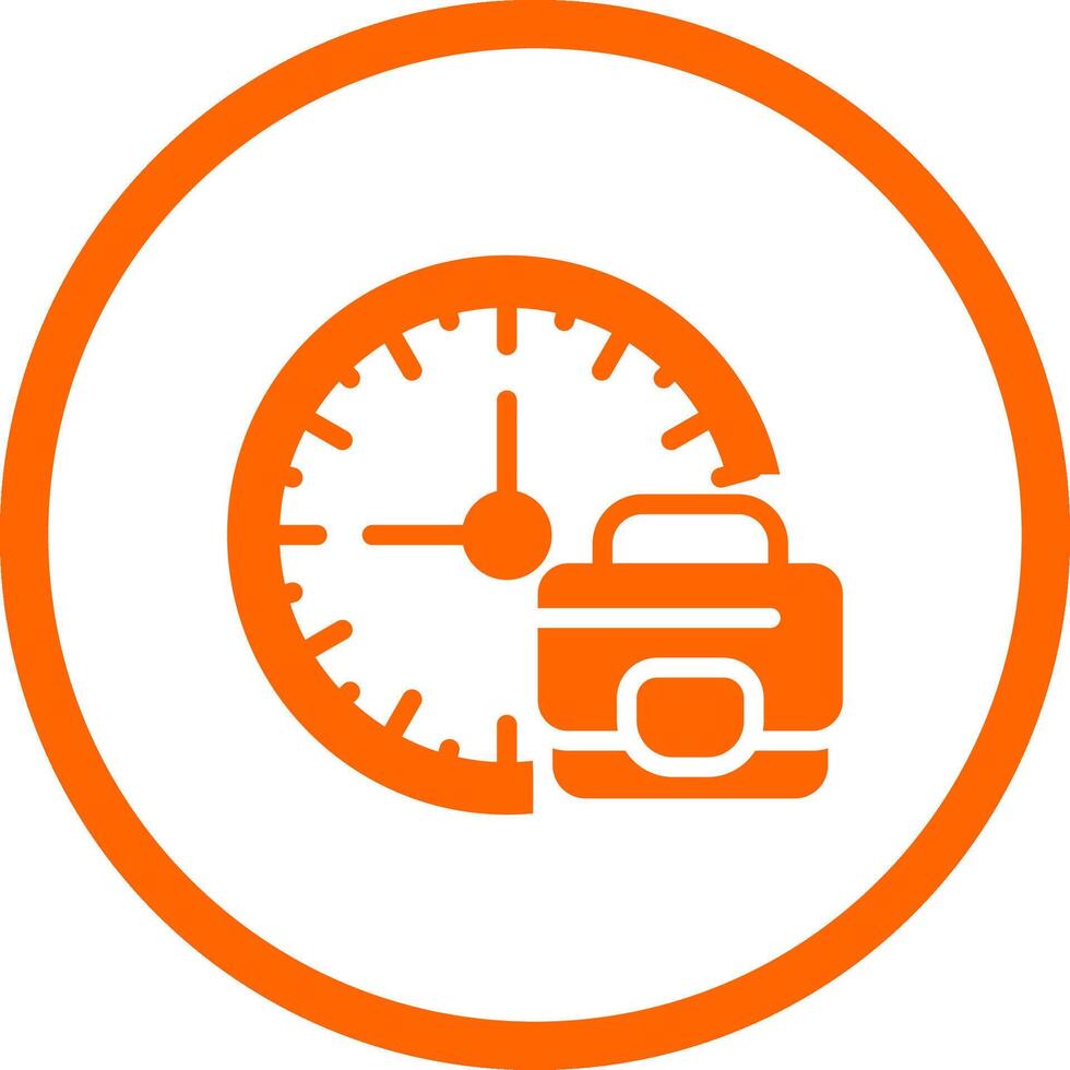 Work Time Boundaries Creative Icon Design vector