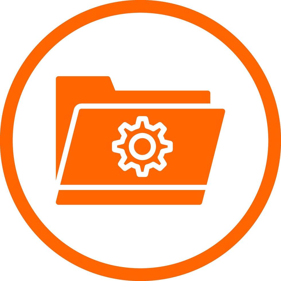 Folder Setting Creative Icon Design vector