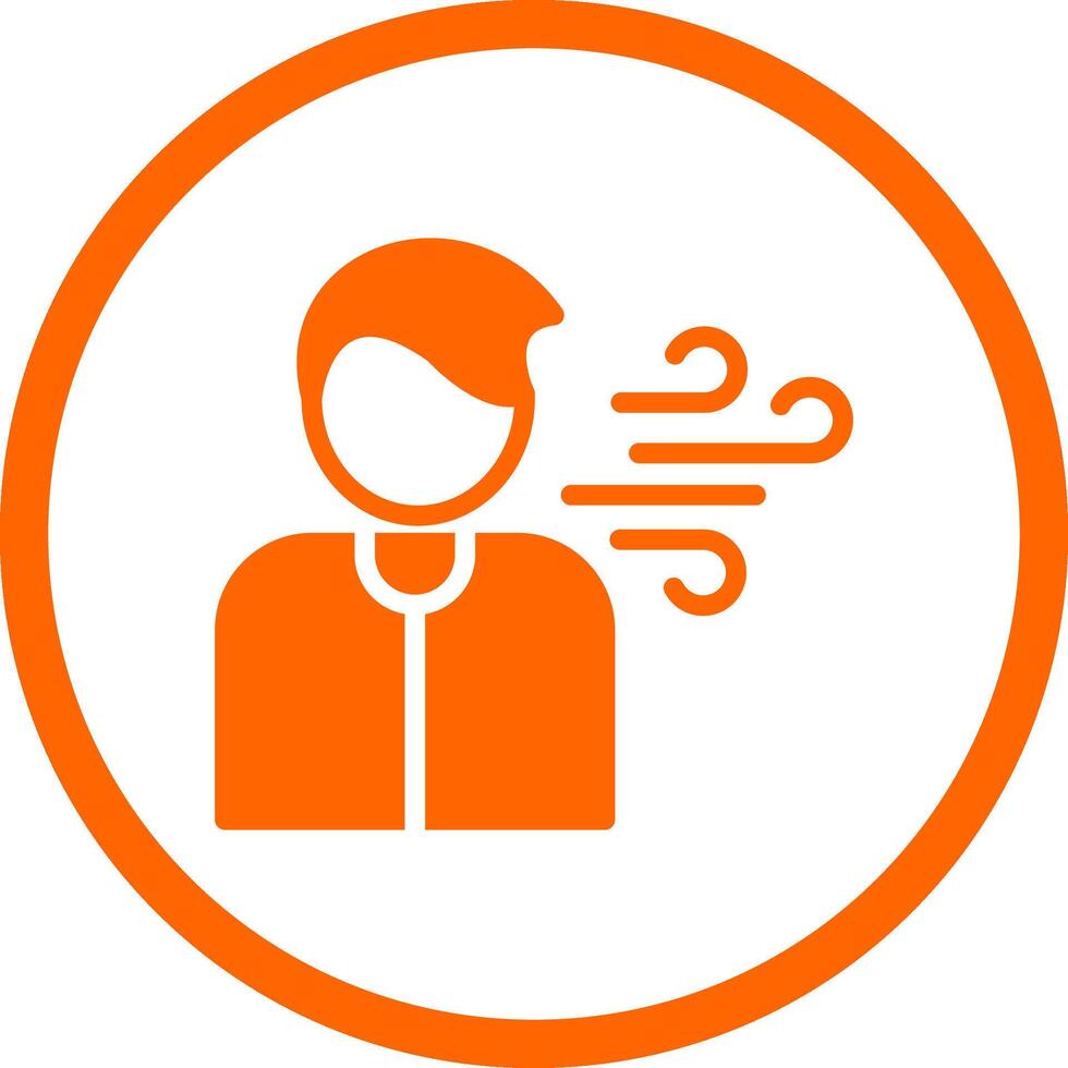 Shortness of Breath Creative Icon Design vector
