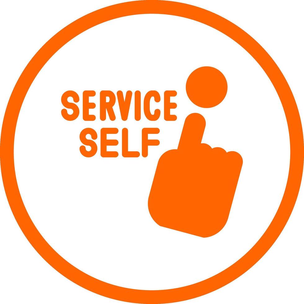 Self Service Creative Icon Design vector