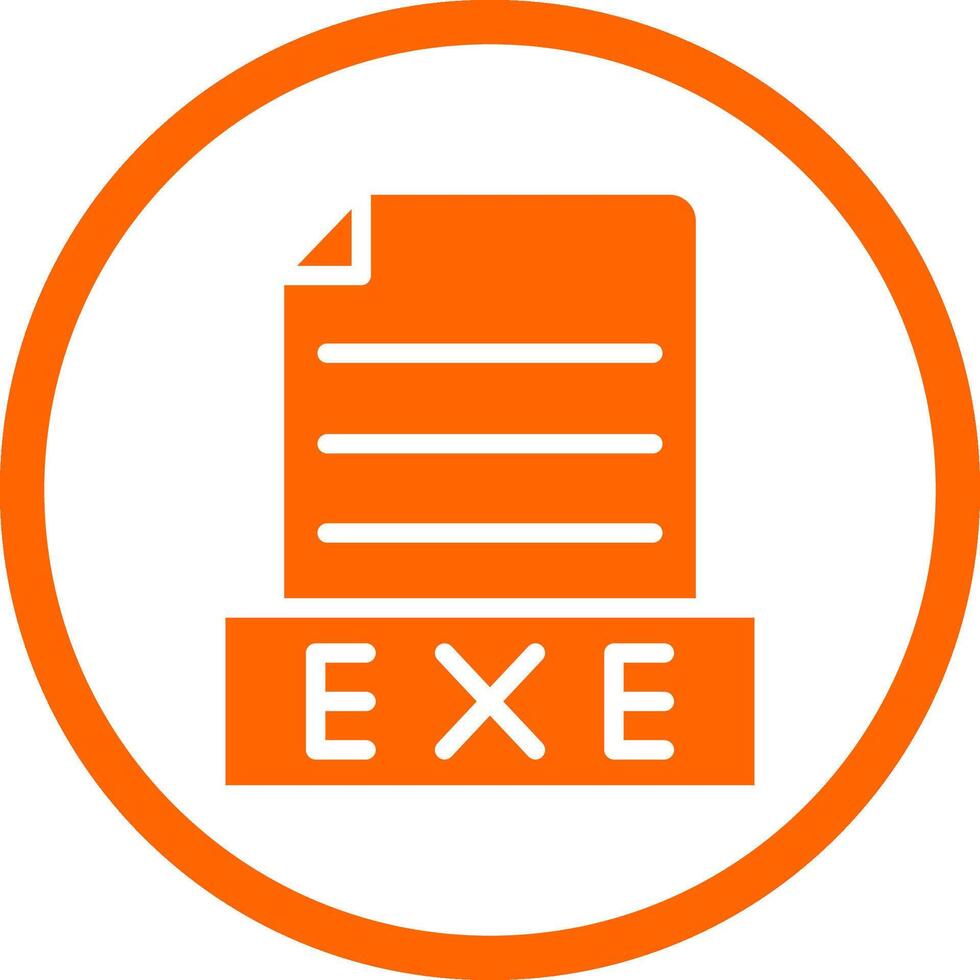 Exe Creative Icon Design vector