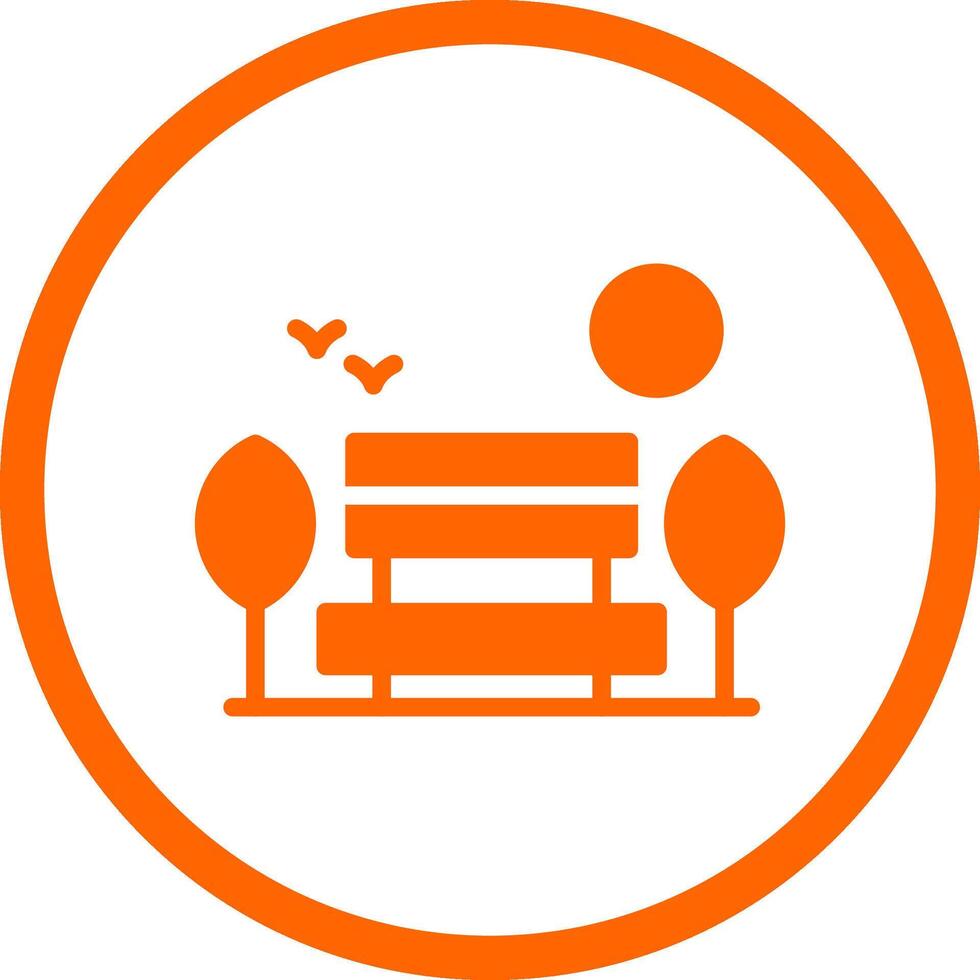 Park Landscape Creative Icon Design vector