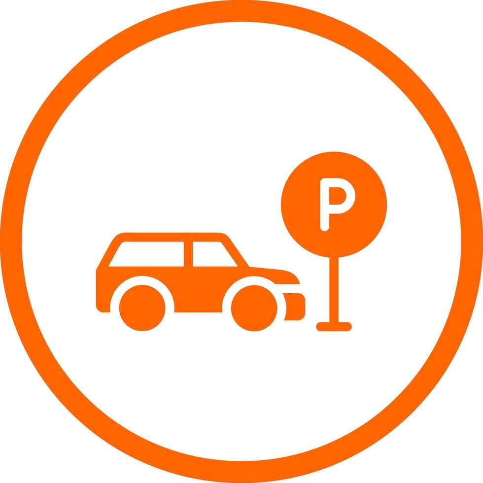 Taxi Parking Creative Icon Design vector