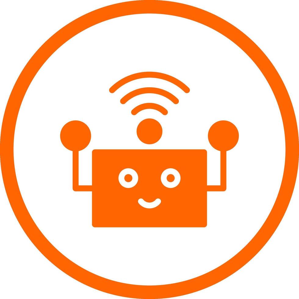 Robot Assistant Creative Icon Design vector