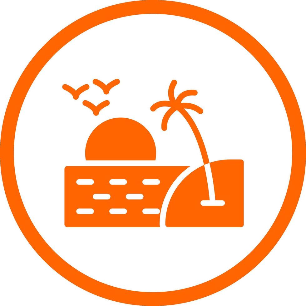 Sunset Creative Icon Design vector