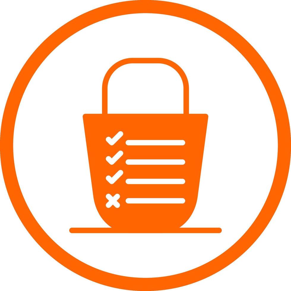 Bucket List Creative Icon Design vector